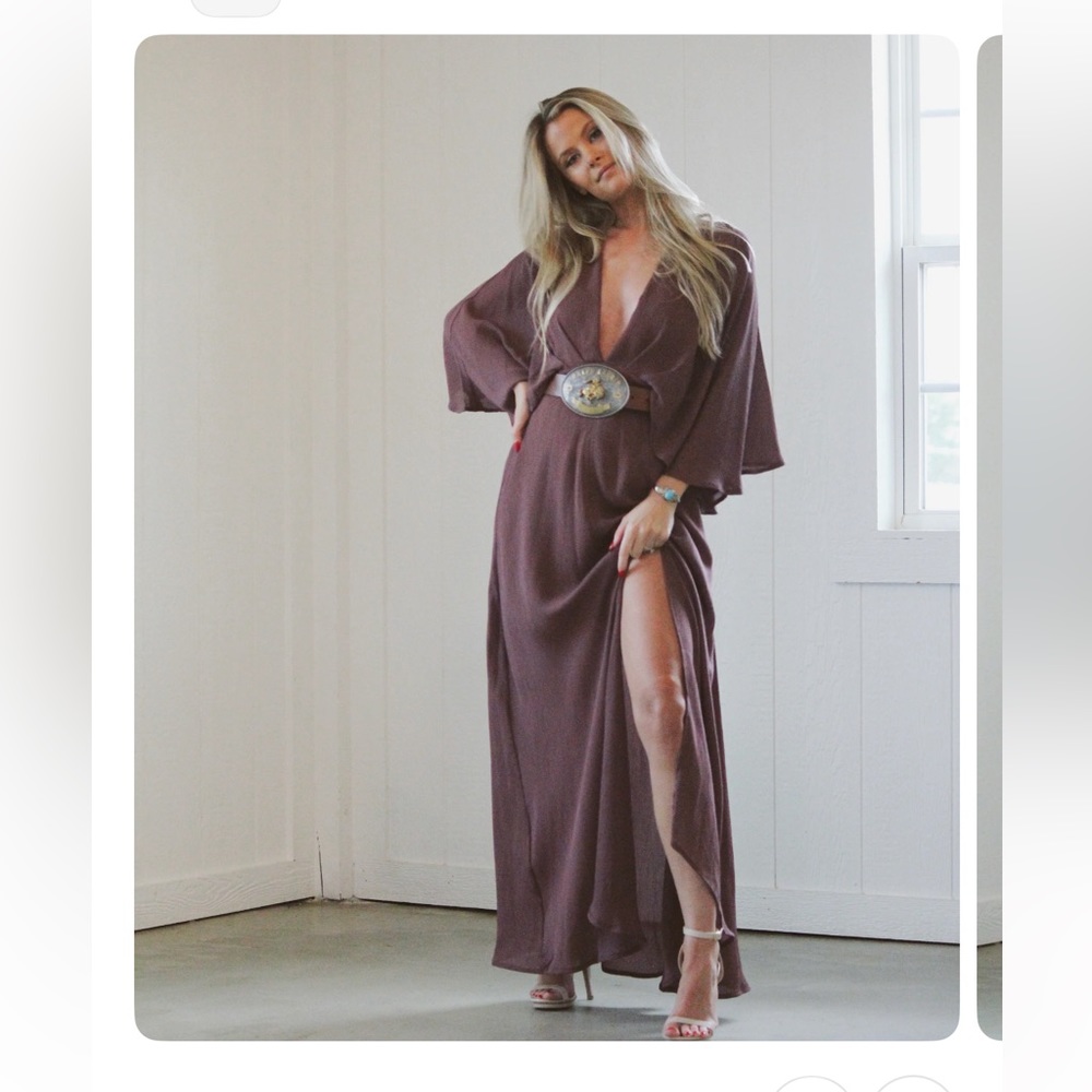 Purple long dress - bridesmaid - wedding guest - formal